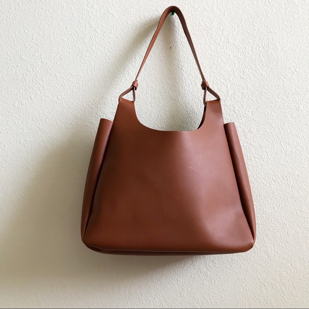 Neiman Marcus Double Loop Hobo Shoulder Bag